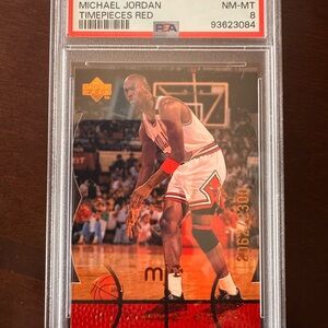1998 Upper Deck MJx Timepieces Michael Jordan Red #35 /2300 PSA 8 Chicago Bulls